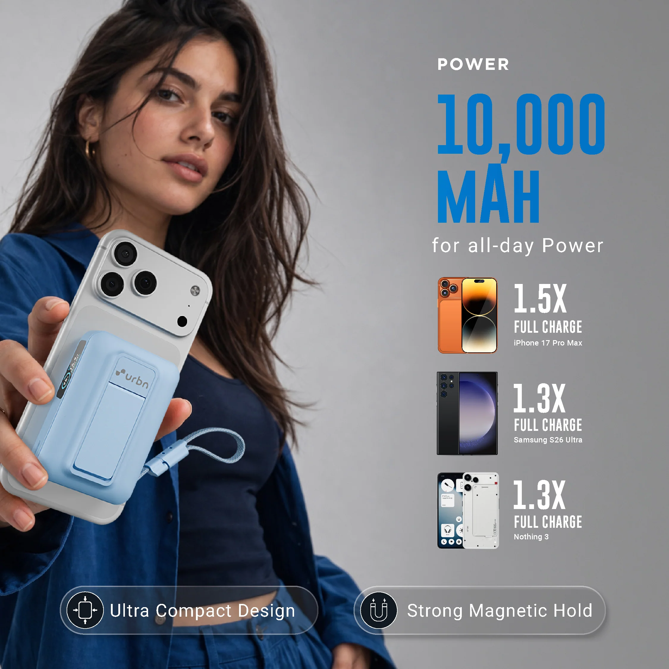 10,000mAh Flux Qi2 MagTag Power Bank - Image 12