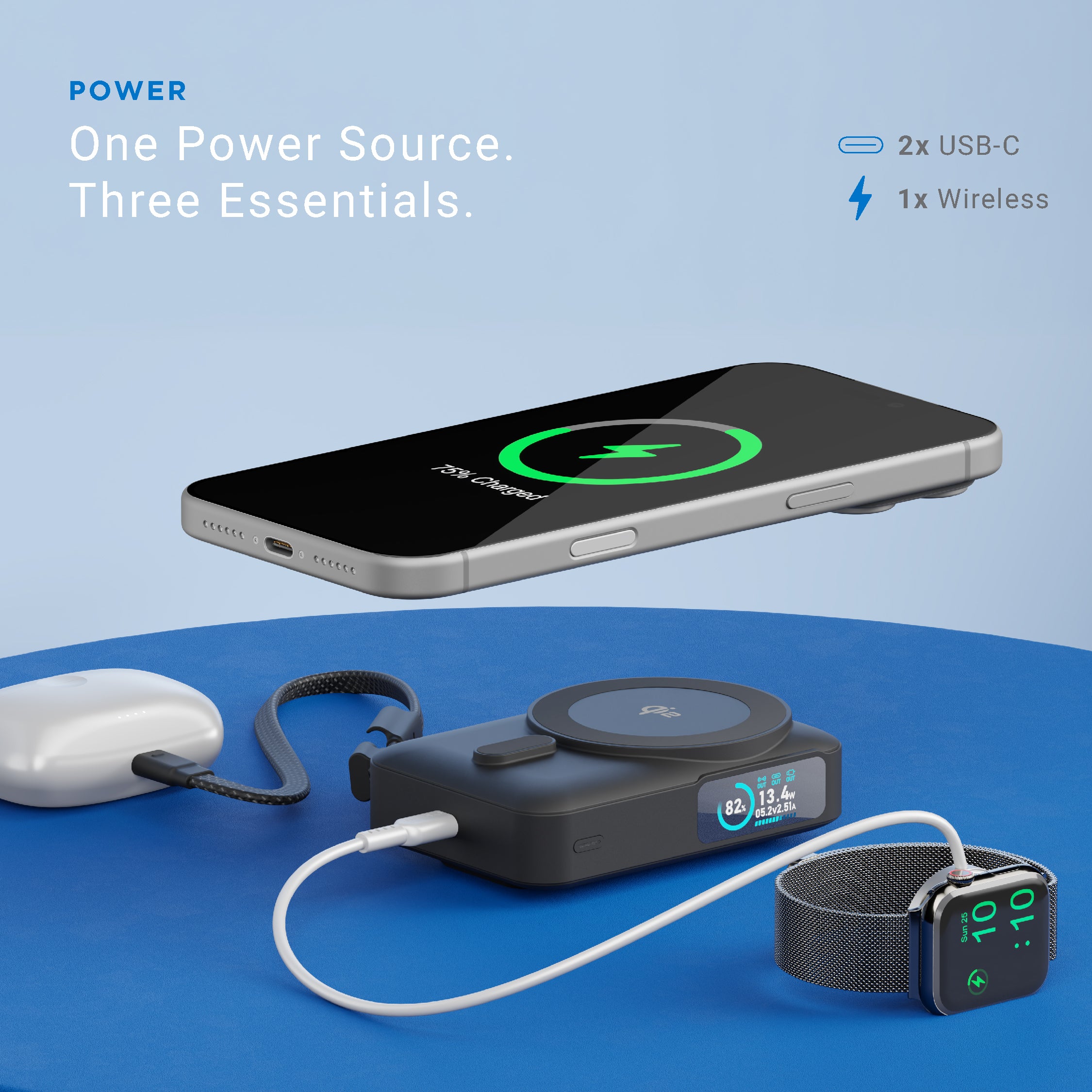 10,000mAh Flux Qi2 MagTag Power Bank - Image 4