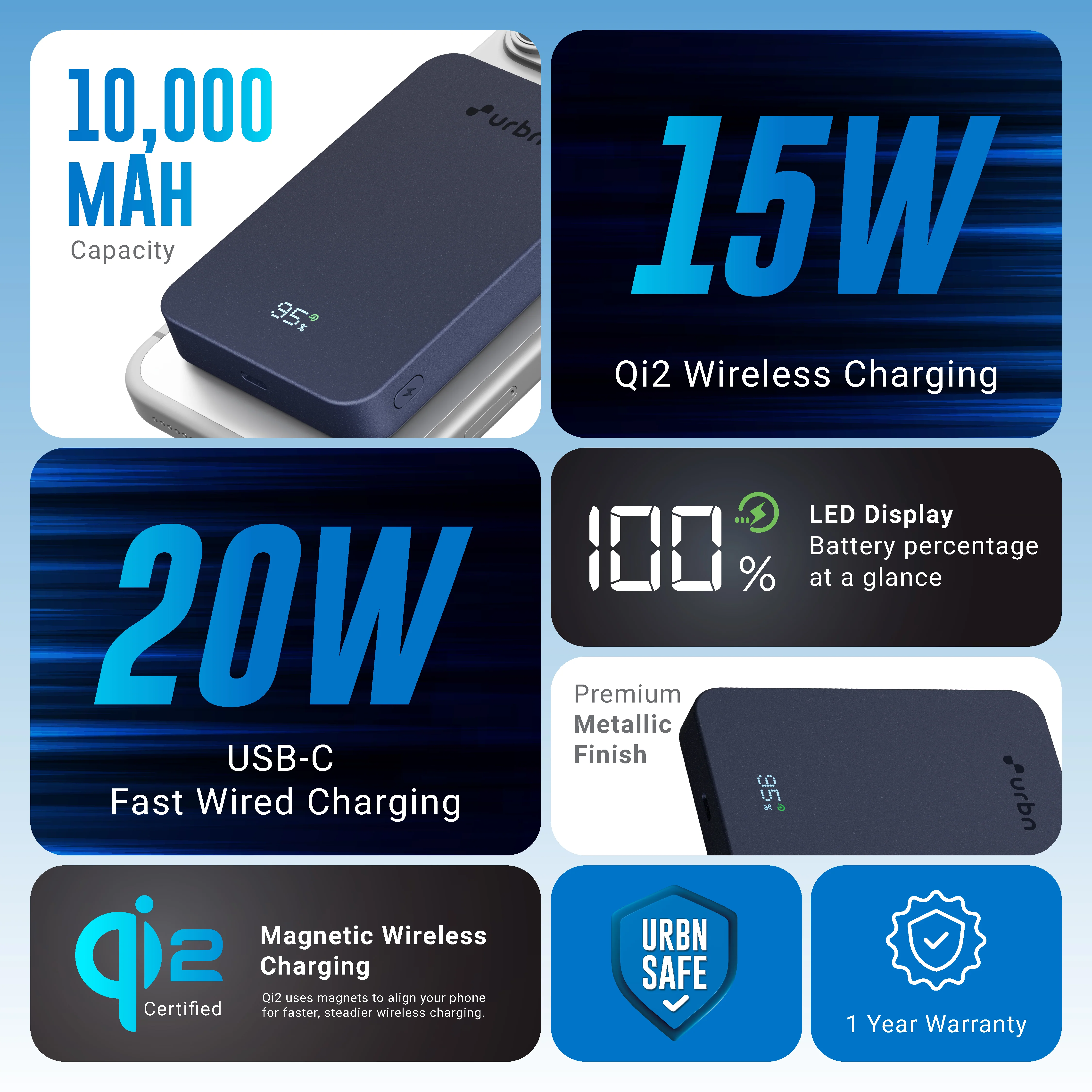 10,000mAh Slate Qi2 MagTag Power Bank - Image 10