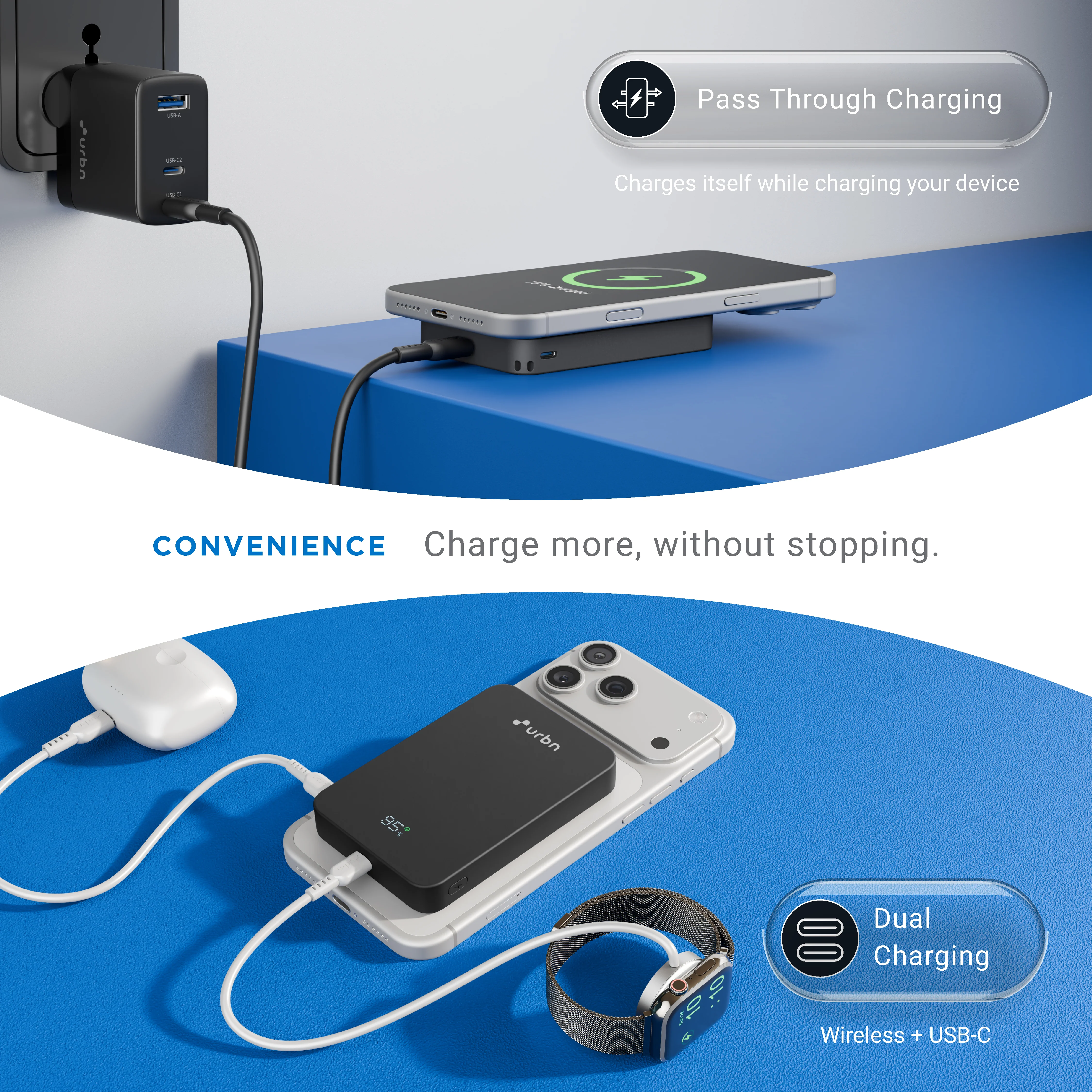 10,000mAh Slate Qi2 MagTag Power Bank - Image 4